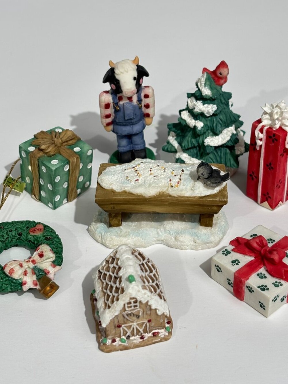 Mary's Moo Moos Christmas Accessories Lot - Nutcracker, Gifts, Tree, Gingerbread